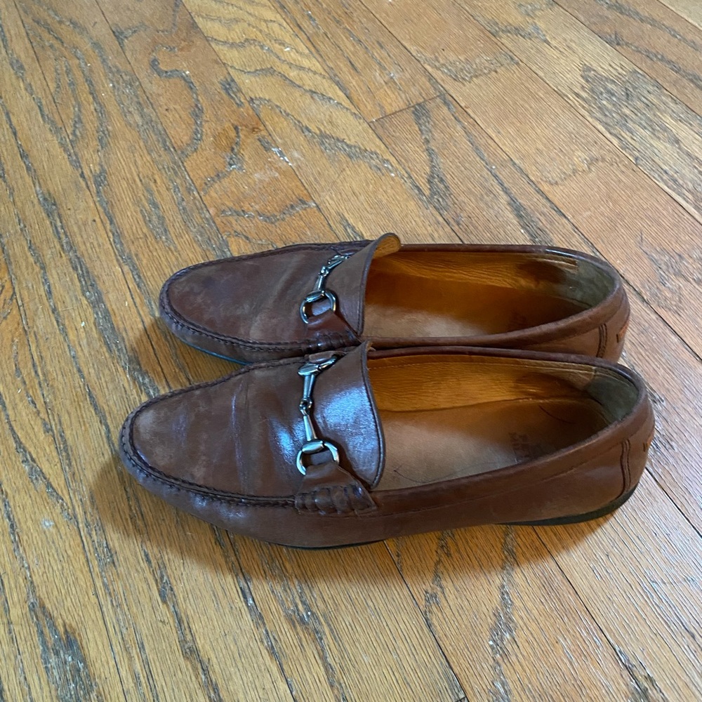 Peter Millar Mens MC0F40 Brown Leather Loafer Casual Shoes Slip On Size 9M